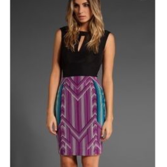 Trina Turk chevron coda dress in multi - Picture 2 of 7